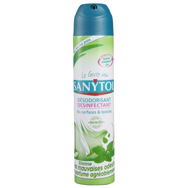 Sanytol Spran Purificateur D'Air & Désinfectant Surfaces Et Textiles : L'Aérosol De 300Ml