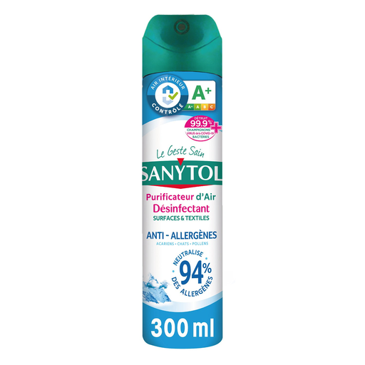 [3045206394802] SANYTOL Spray purificador de ar desinfetante superfícies e têxteis 300 ml