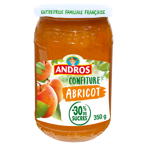[3045320008494] ANDROS Confiture d'abricots allégée en sucres 350 g