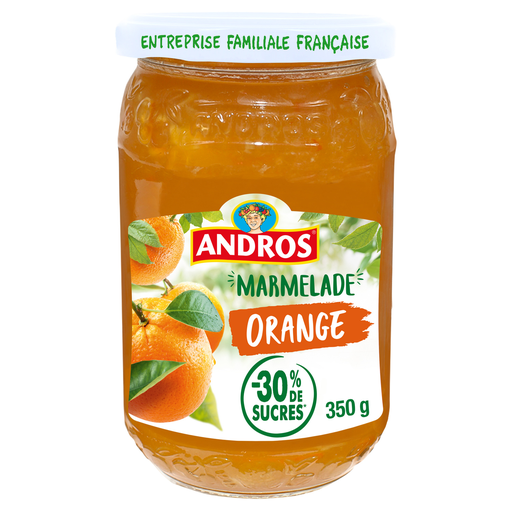 [3045320008517] ANDROS Marmelade d'oranges allégée en sucres 350 g