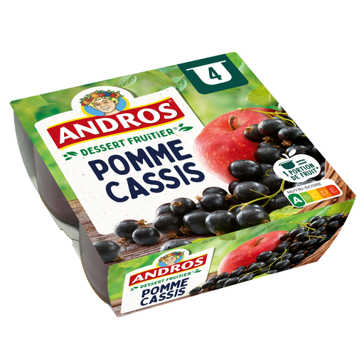 [3045320008821] ANDROS Apple blackcurrant dessert 4 pots of 100 g