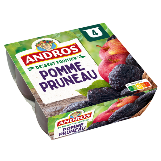 [3045320017205] ANDROS Apple prune fruit dessert 4x100g