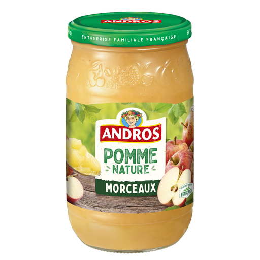 [3045320076127] ANDROS Apple Sauce with Pieces 740 g