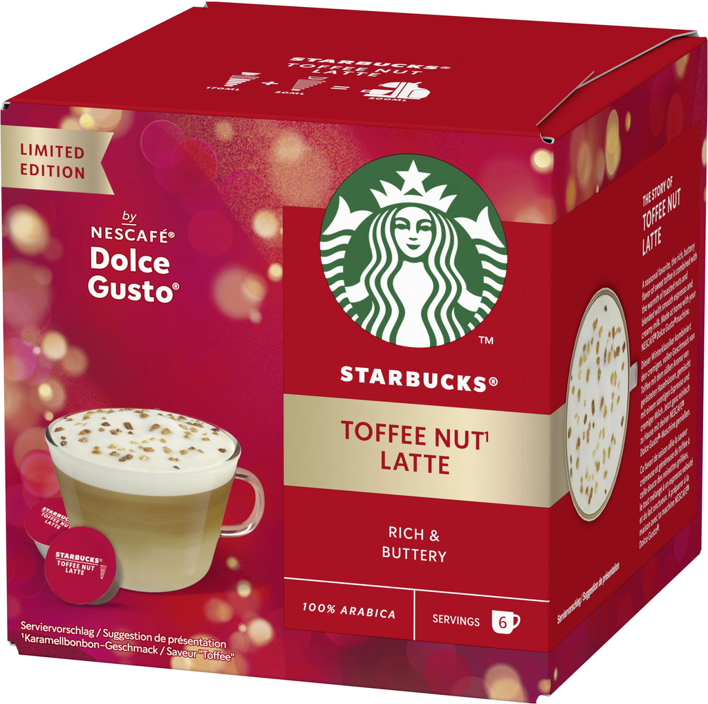 12 Cap Starbucks Toffee Nut Latte - 7436
