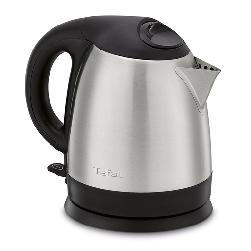 [3045386374632] TEFAL Hervidor sin cable compacto 1800W acero inoxidable/negro KI431D10 1,2L