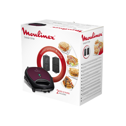 [3045386374700] MOULINEX Croque gaufre Break Time SJ615612 700W