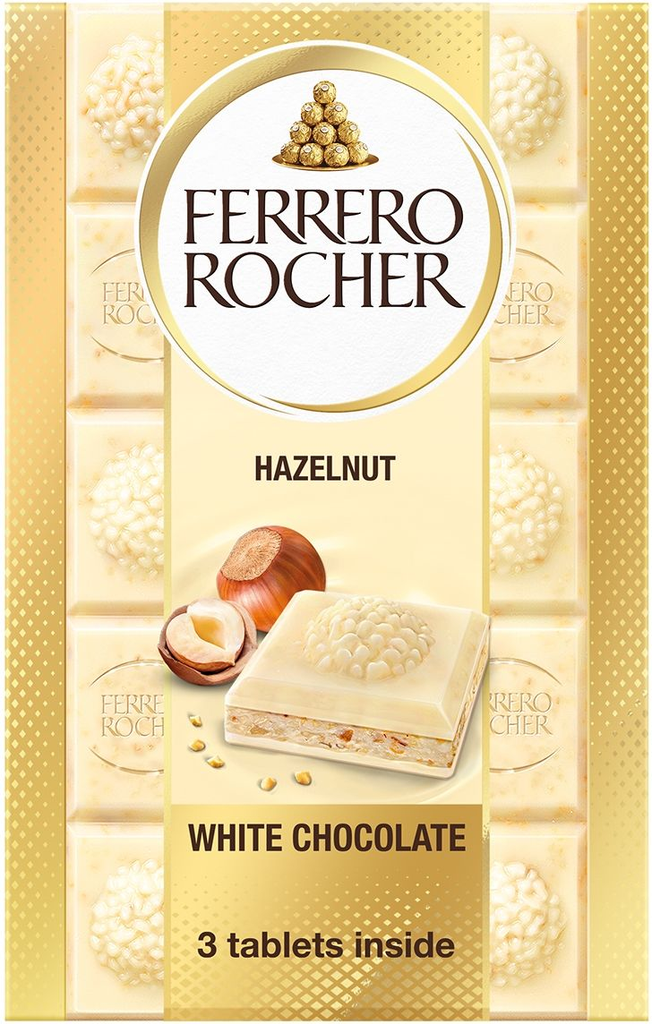 FERRERO ROCHER Tableta Chocolate Blanco 3x90g