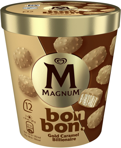 [8711327639942] MAGNUM Mordidas de Gelado Bolacha Pecan Caramelo e Chocolate Branco 168 g