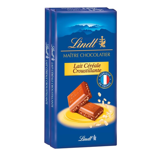 [3046920016667] LINDT Milk Chocolate & Cereals Original Recipe 2 x 110 g