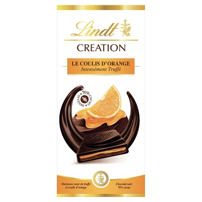 LINDT Chocolat Noir Coulis Orange Creation 150 g