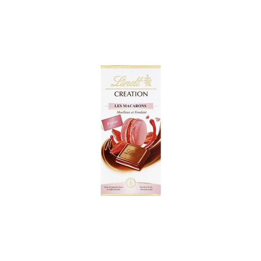 [3046920042611] LINDT Tableta de Chocolate Creation Leche Macaron Fresa 150 g