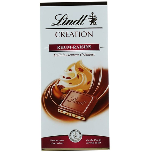[3046920044714] LINDT Chocolate Bar Creation Rum Raisin 150 g