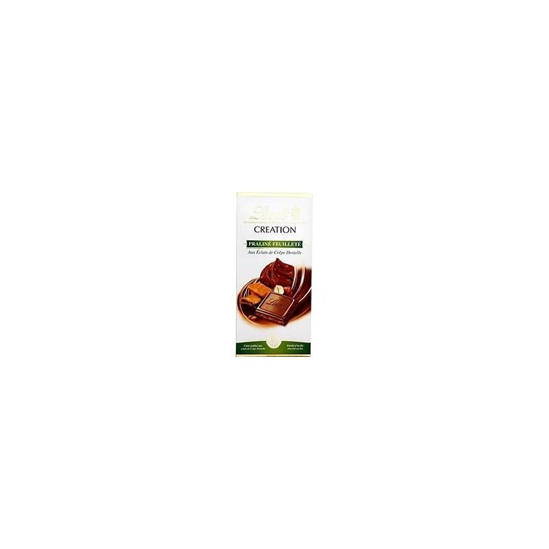 LINDT Tablette Chocolat Lait Praliné Feuilleté 150 g