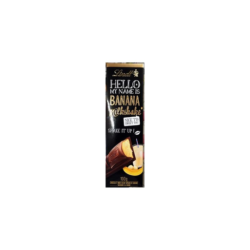[3046920047425] LINDT Dark Chocolate Bar Hello Banana Milkshake 100 g