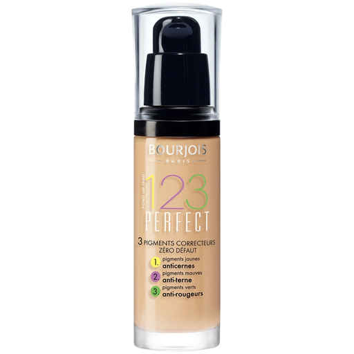 [3052503635200] BOURJOIS Fond de teint Liquide 123 Perfect Teinte Vanille (52) 30 ml