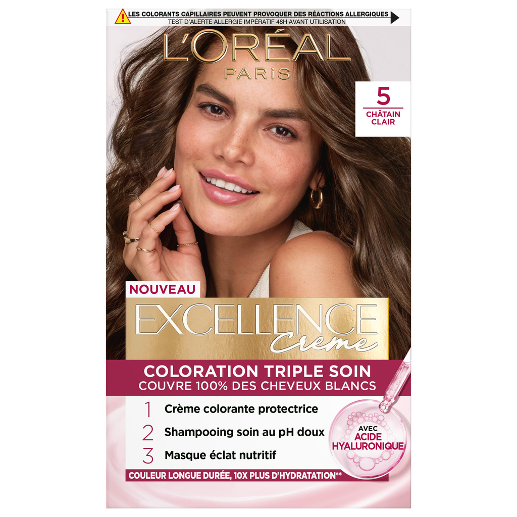 L'OREAL PARIS Excellence Crème Hair Color 5 Light Brown 1 piece