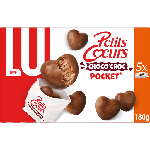 [3056440212494] LU Petits cœurs choco'croc galletas bañadas en chocolate con leche 180 g