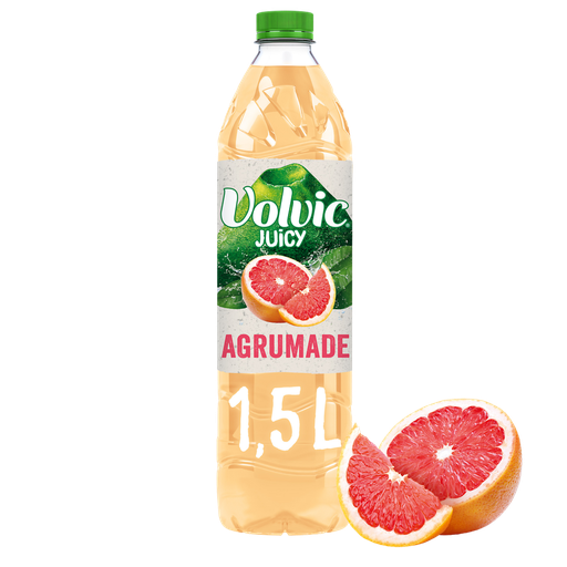 [3057640423598] VOLVIC Água mineral aromatizada com sumo de citrinos JUICY 1.5 L