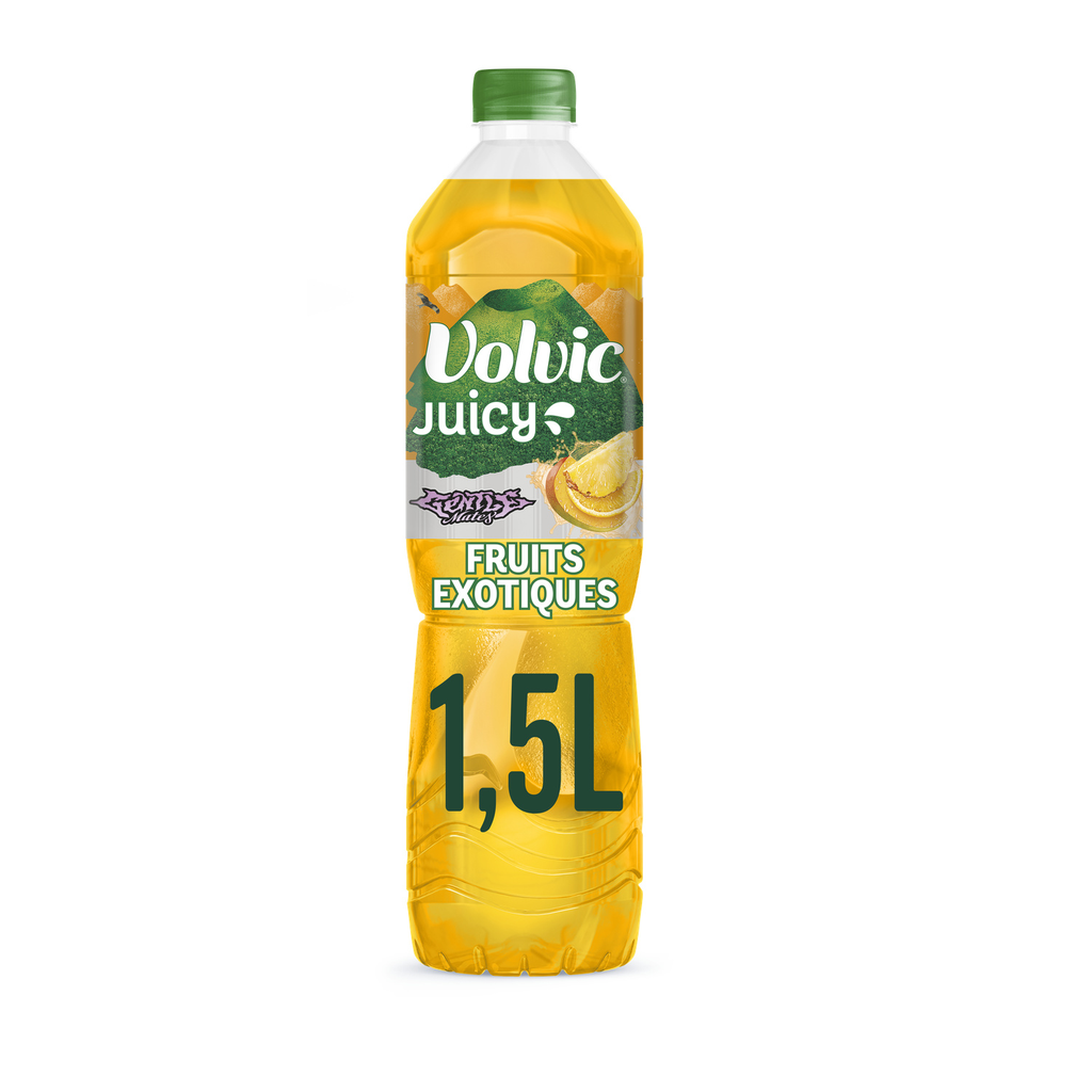 VOLVIC Água mineral aromatizada com sumo de manga e ananás JUICY 1.5 L