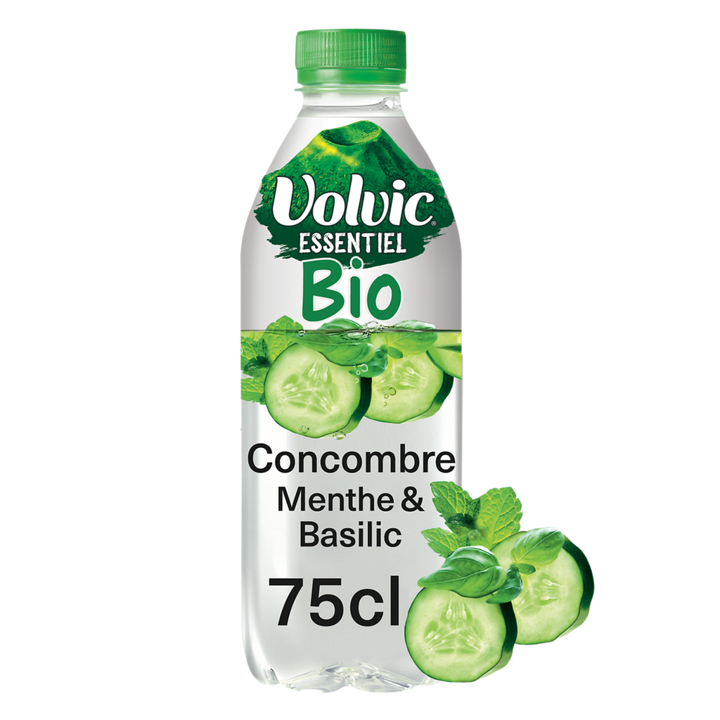 VOLVIC Água aromatizada pepino menta manjericão bio 0.75 L