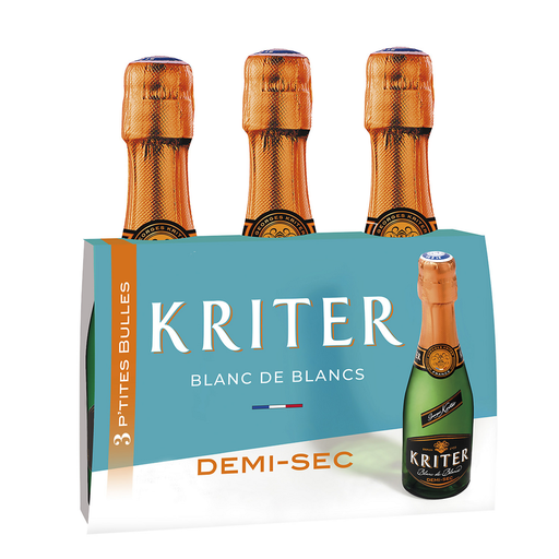 [3058080000059] KRITER Vinho Espumante Demi-Sec 3 x 20 cl