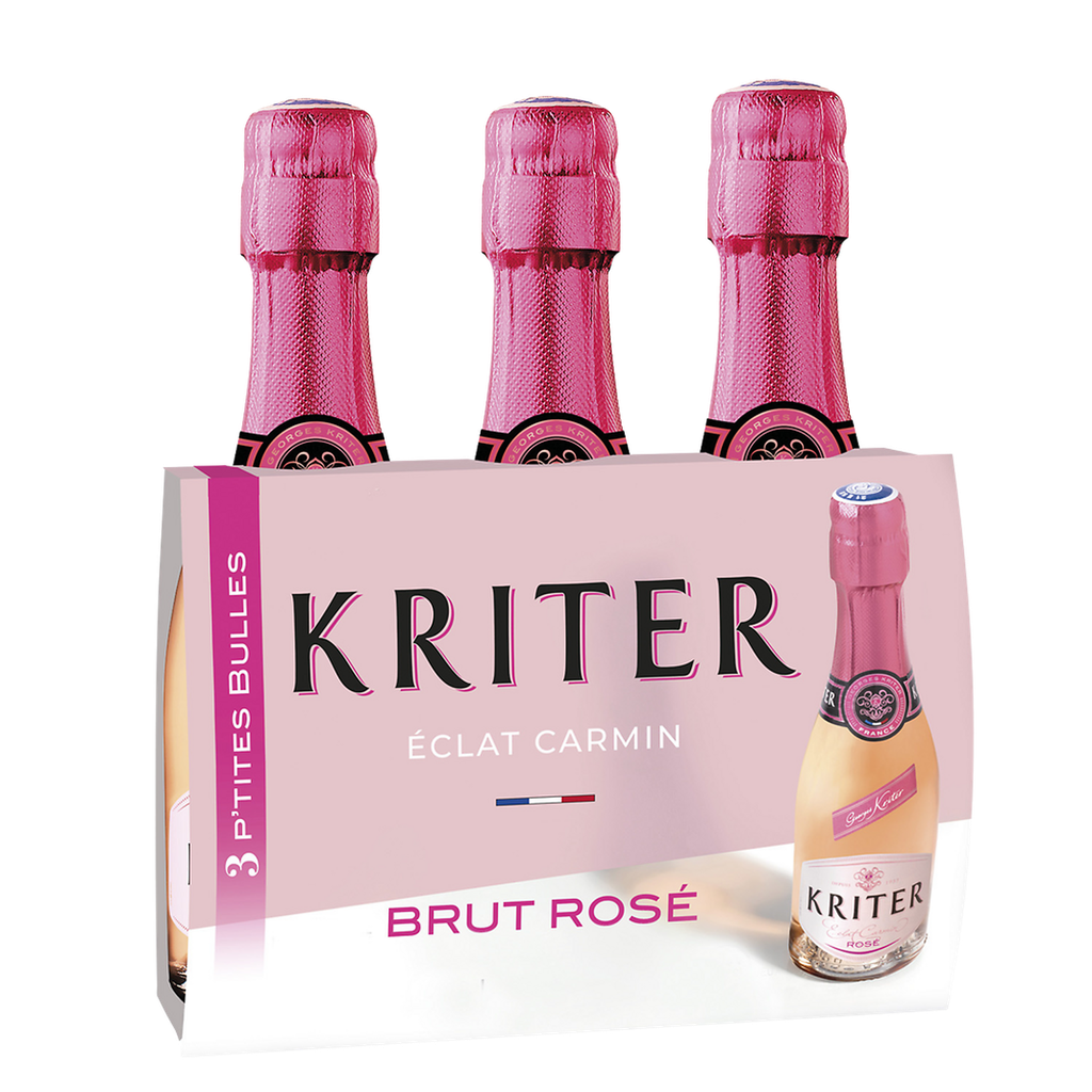 KRITER Vinho espumante rosé 3 x 20 cl