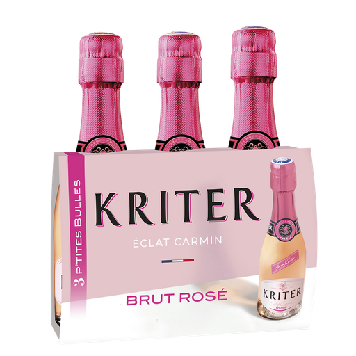 [3058080079741] KRITER Vinho espumante rosé 3 x 20 cl