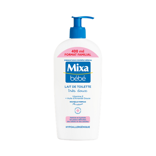 [3058325072209] MIXA Lait de Toilette Bébé Hypoallergénique Très Doux 400 ml