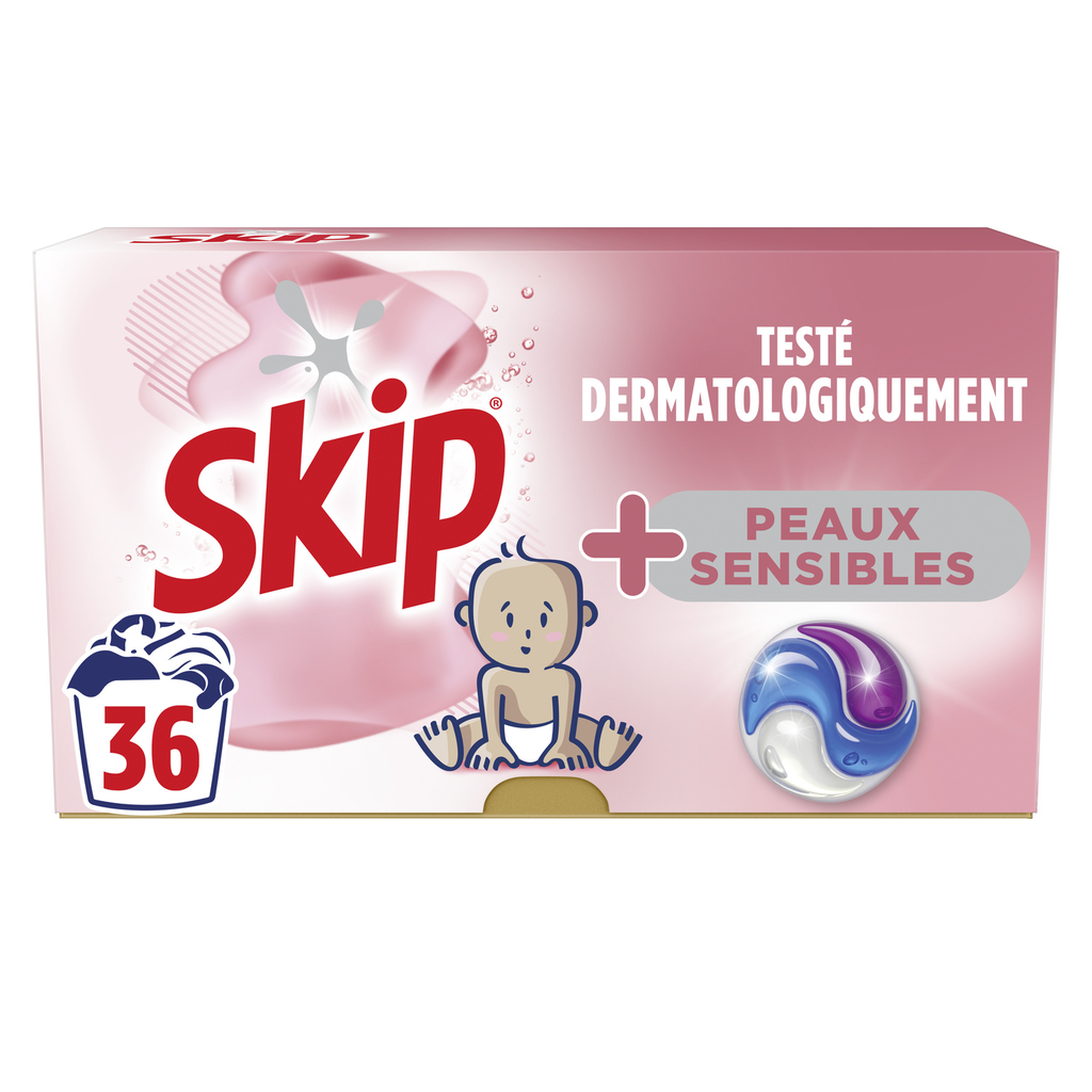 SKIP All-in-1 Sensitive Skin Laundry Capsules 36 Washes 760 g