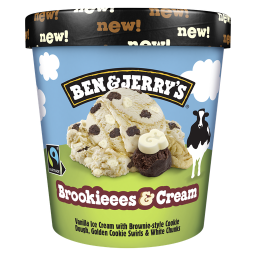 [8711327666481] BEN & JERRY'S Brookieees & Cream Ice Cream 388 g