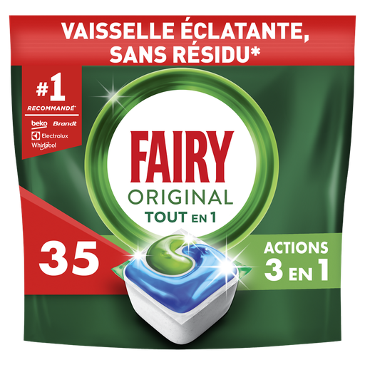 [8700216759281] FAIRY Original Pastillas Lavavajillas Acción 3 en 1, 35 lavados, 473 g