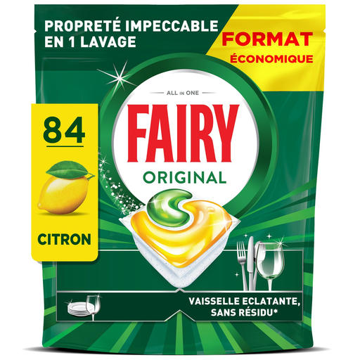 [8700216759267] FAIRY Tablettes Vaisselle Éclatante Tout en 1 Citron 84 unités