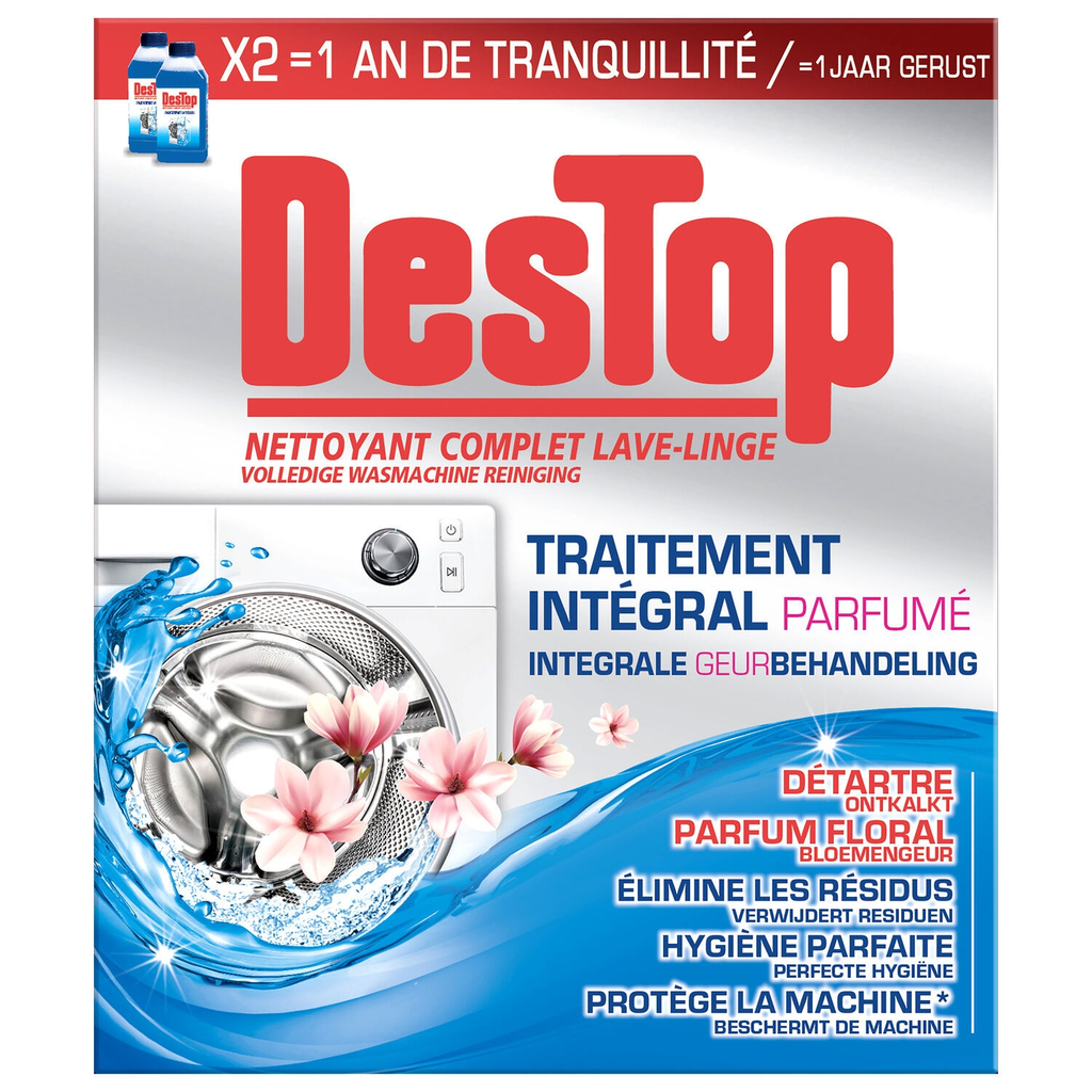 DESTOP Complete washing machine cleaner integral treatment 2 x 250 ml