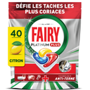 FAIRY Pastillas Lavavajillas Platinum Plus Todo en 1 Filtro Limpio + Anti-Opacidad x40