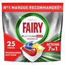 FAIRY Cápsulas Lavavajillas Platinum Plus All In One Tecnología Anti-Opacidad Limón 25 cápsulas