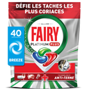 FAIRY Cápsulas Lava-Louça Platinum Plus Tudo em 1 Filtro Limpo + Anti-Opacidade 40 cápsulas