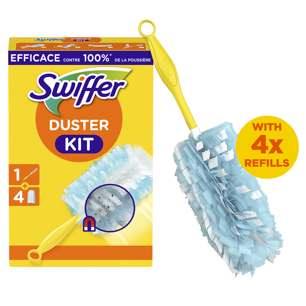 SWIFFER Duster Dusting System 1 handle + 4 refills