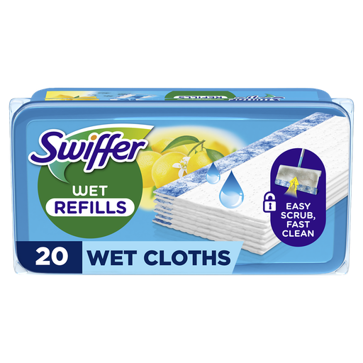 [8700216671958] SWIFFER Wet Floor Wipes, Lemon Scent 20 wipes