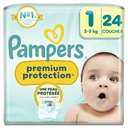 PAMPERS Premium Protection Pañales Talla 1-2, 24 unidades
