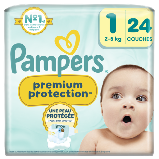 [8700216664448] PAMPERS Premium Protection Diapers Size 1-2, 24 count