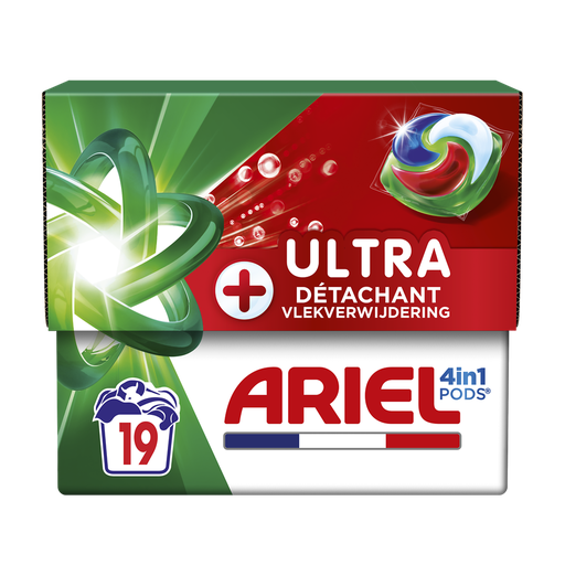 [8700216648356] ARIEL Pods 4en1 Detergente en cápsulas ultra quitamanchas 19 cápsulas