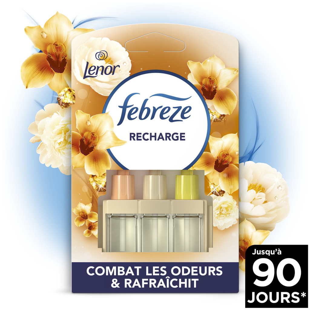 FEBREZE Recambio para difusor eléctrico 3Volution Brisa Preciosa, lote de 3 recambios 20 ml