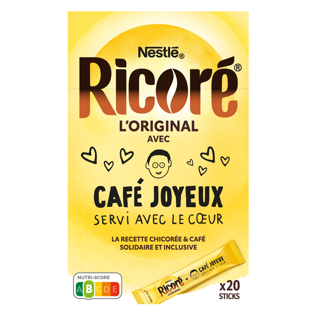 RICORE & CAFE JOYEUX Original Soluble Chicory servie avec le cœur 105 g