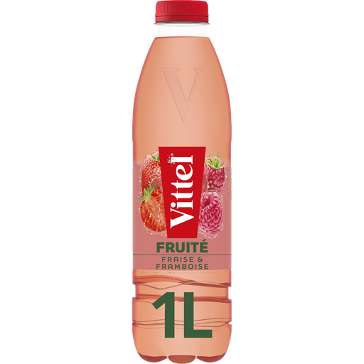 [8445291598676] VITTEL Still natural mineral water strawberry & raspberry flavor 1 L