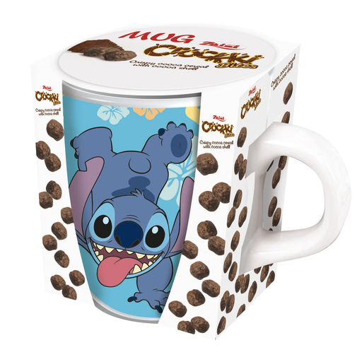 [8004735125535] BIP FRANCE Billes croquantes de céréales enrobées de chocolat au lait avec tasse Lilo&Stitch 75 g