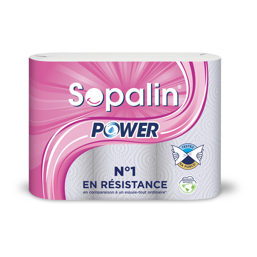 [8004260016018] SOPALIN Essuie-tout Power 3 rouleaux