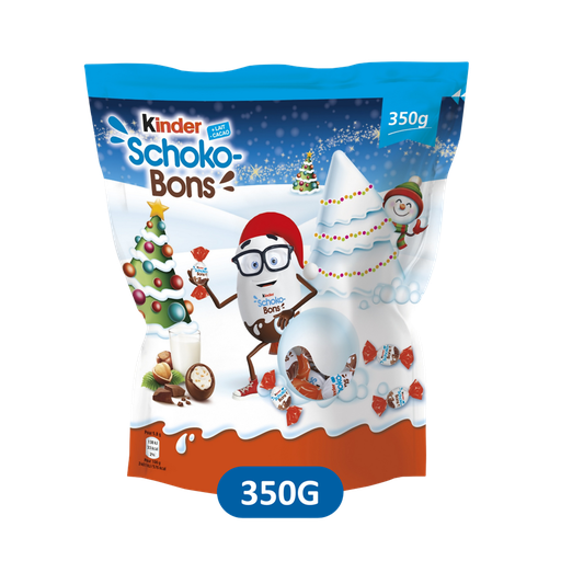 [8000500449967] KINDER Schokobons bonbons de chocolat au lait fourrés aux noisettes 350 g