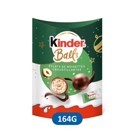 [8000500449158] KINDER Balls milk chocolate bites with hazelnut pieces 164 g