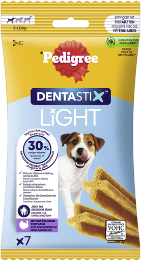 [5998749147245] PEDIGREE Bâtonnets à mâcher hygiène dentaire petit chien Dentastix Light x7 58 g