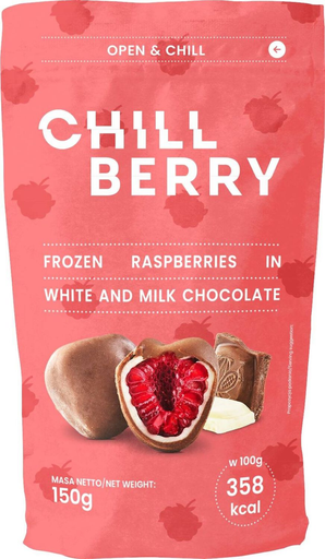 [5907046277142] Chill Berry Framboesa coberta de chocolate 150 g